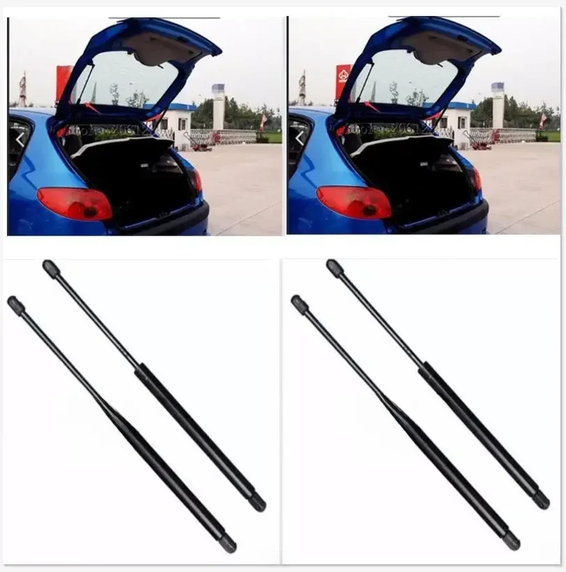 2 SZTUK do Peugeot 206 1998 1999 2000 2001 2002 2003 2004 2005 2006 2007 Amortyzatory gazowe tylnej klapy Uchwyty sprężynowych butów — zdjęcie 2