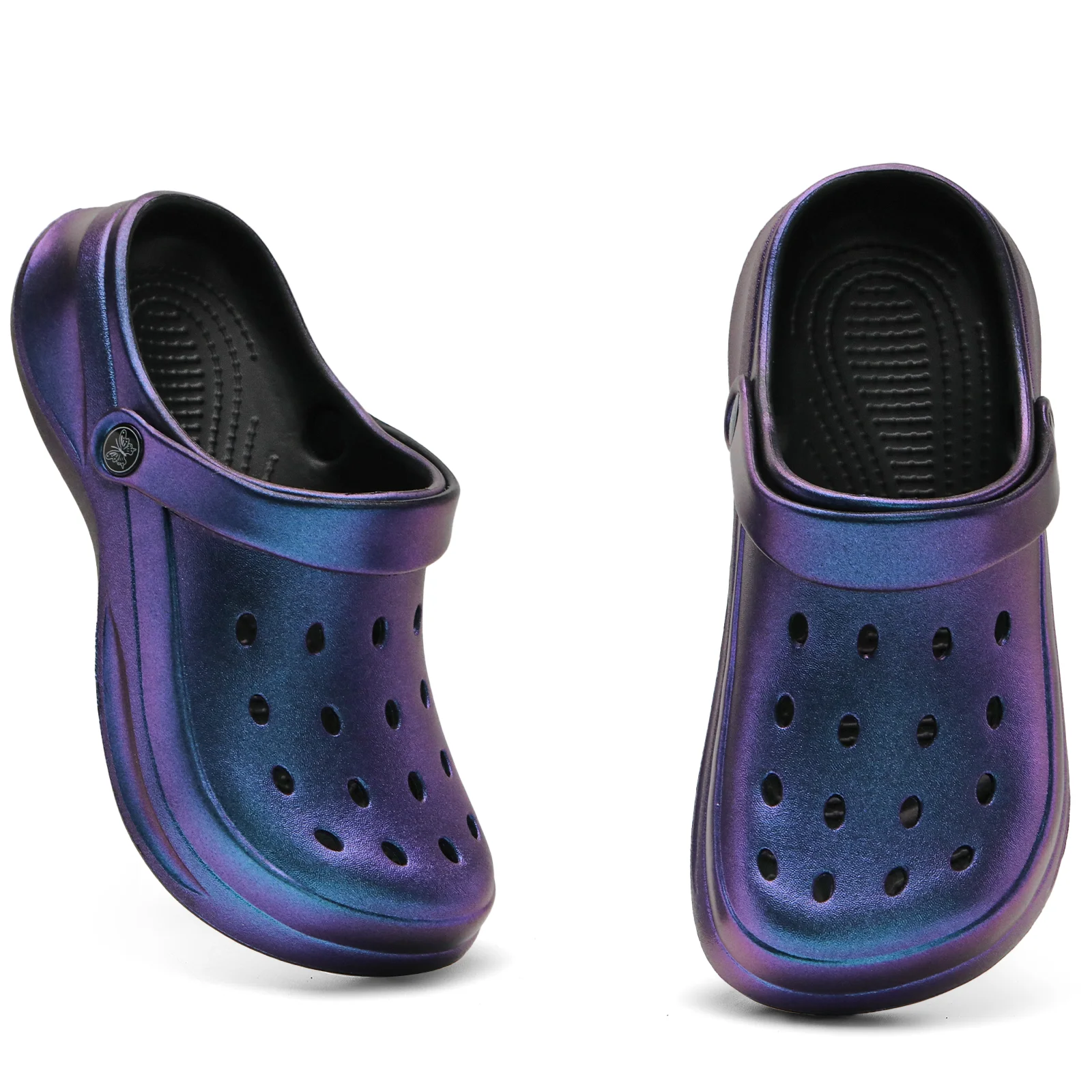 Glitzer-Clogs, Leichte EVA-Gartenschuhe, Wasserdichte Rutschfeste Sandalen, Bequeme Slip-On Schuhe für Drinnen und Draußen 816 – Detail 13