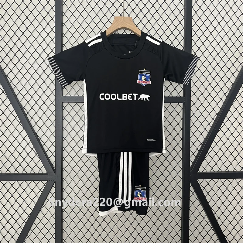 

2024/25 Детская черная быстросохнущая одежда Colo Away, тренировочные футбольные рубашки