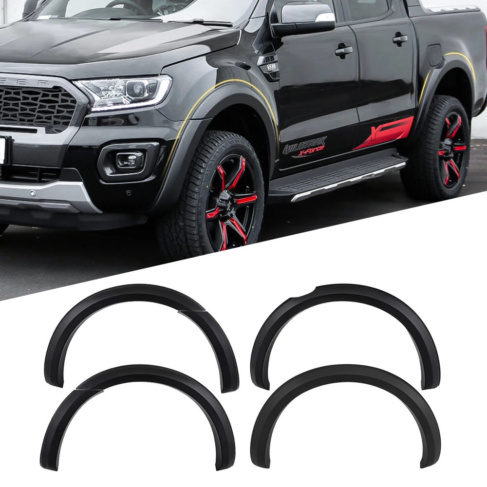 Matte Black Fender Flares Wheel Arch Extension For Ford Ranger 2015-2023 Wildtrak Limited XTL XL Double Cabin Car Accessories