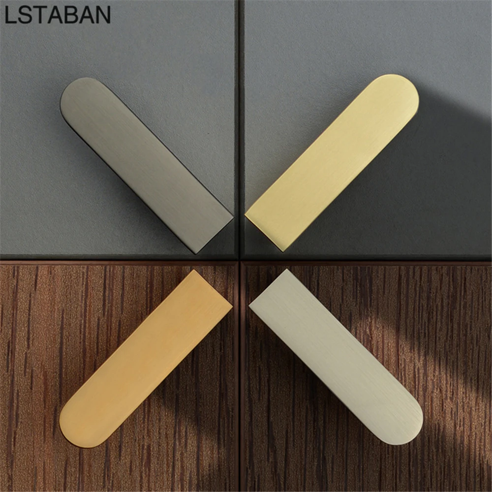 Simple Luxury Wardrobe Cabinet Knob Zinc Alloy Solid U-Shaped Kitchen Cabinet Door Handle Creative Furniture Drawer Pull Knobs