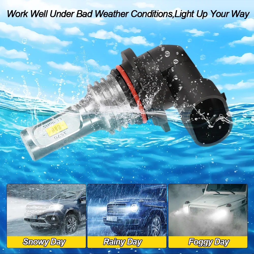 2pcs Led Fog Lamp For VW Polo 9N 2006-2014 2007 2008 2009 2010 2011 2012 Front Fog Light Bulb 12V 6000K view 5