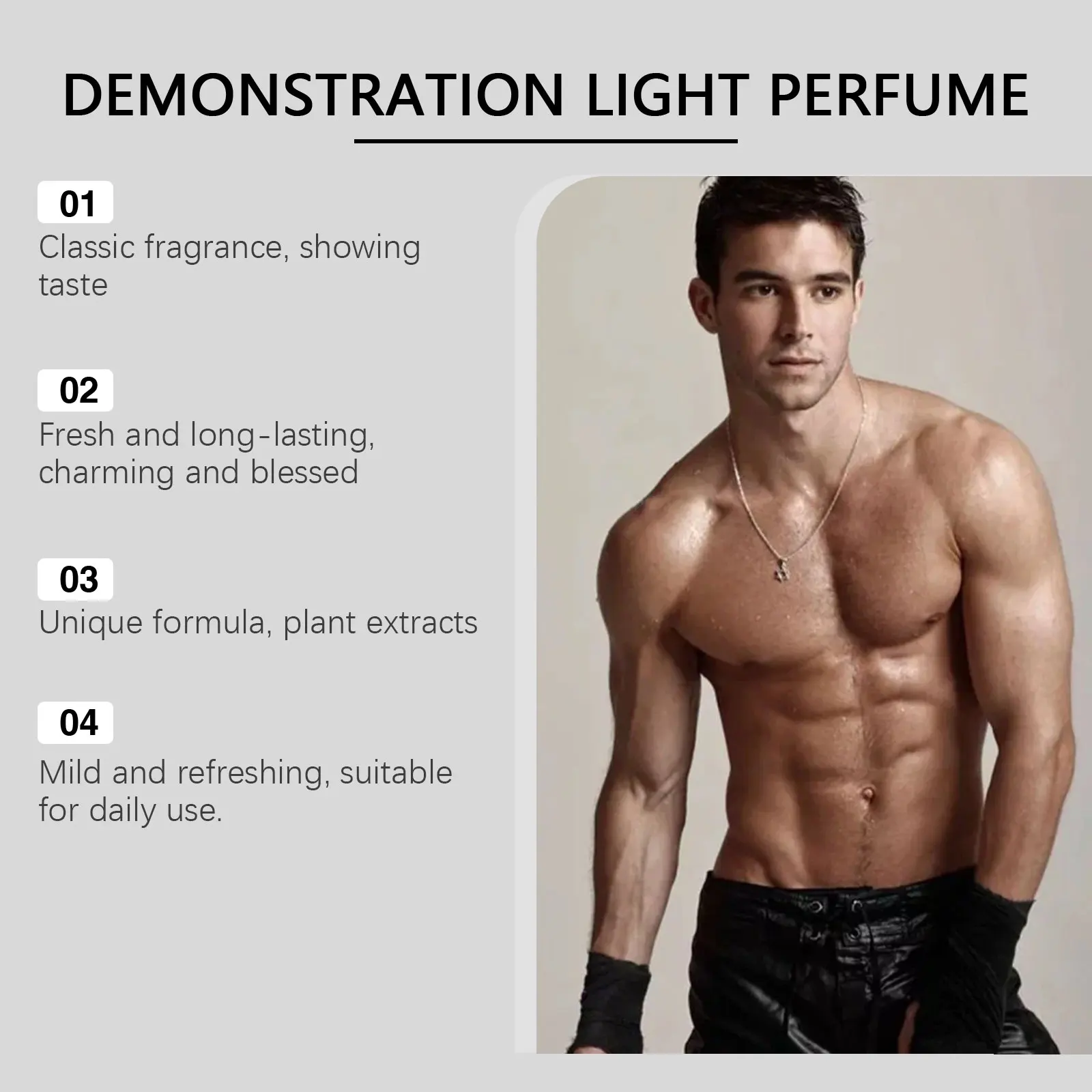 Roxelis 50 ml Herren-Parfüm von Cologne, bezauberndes Parfüm, anhaltender Pheromonduft, Sandelholz, Dating, Glamour, Deodorant, bezauberndes Körperparfüm