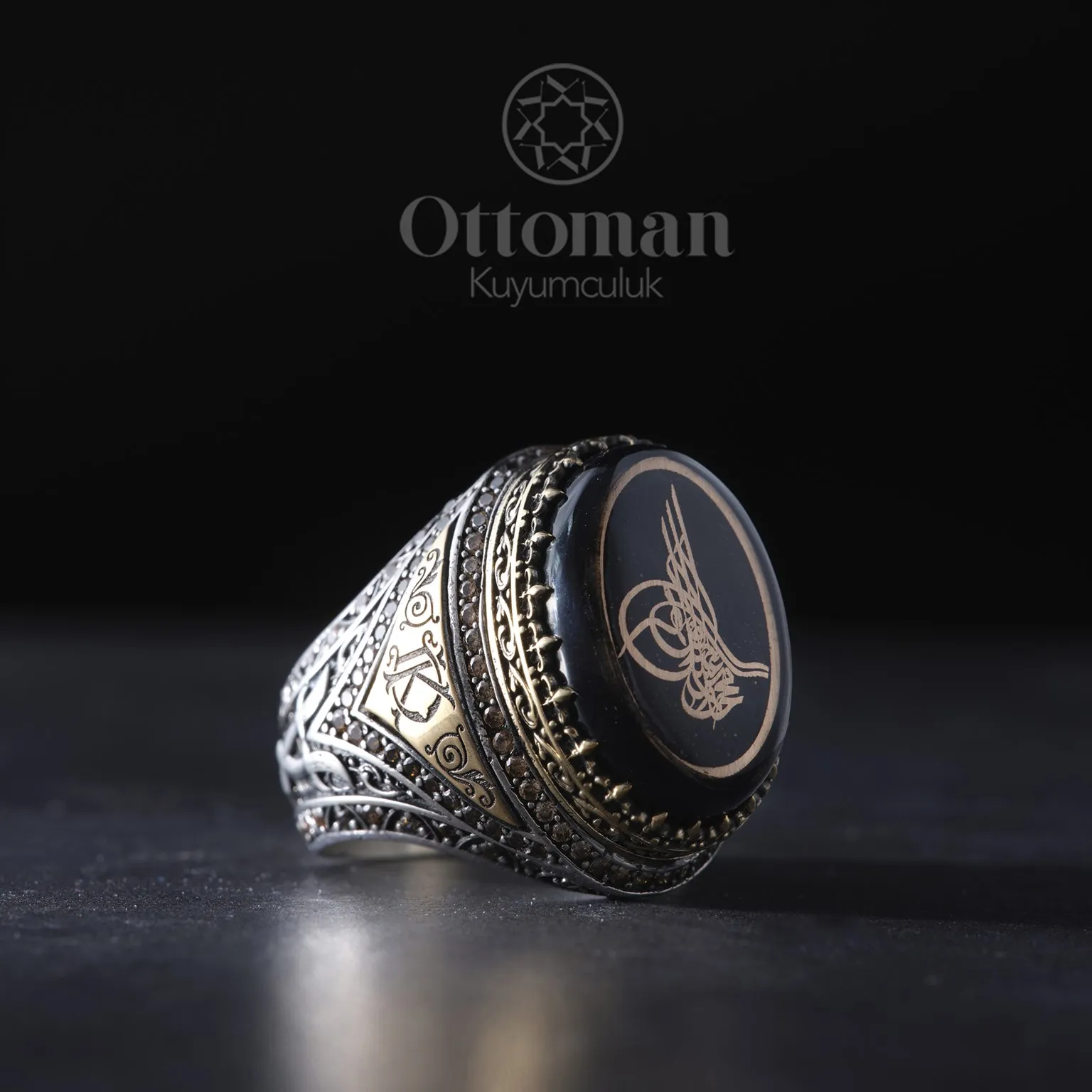 

Oval Black Amber Silver Men Ring Adjustable Personalized Jewelry Gemstone 925 Sterling Silver Turkish Ottoman Seal Rİng