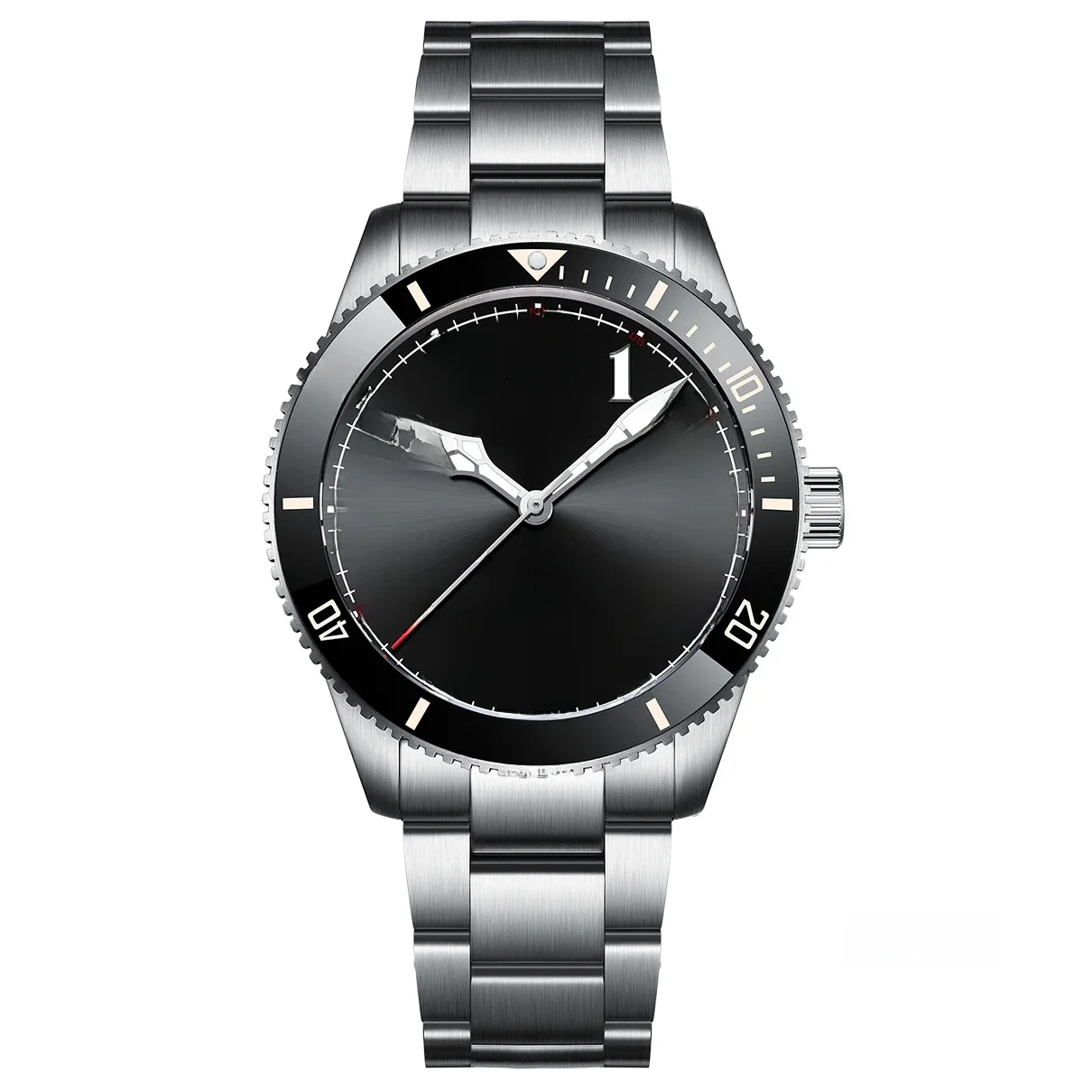 Nieuwe Grmontre Duiken Mannen Horloge Zwarte Wijzerplaat Automatisch Mechanisch Horloge Vintage Date Window 40Mm Reloj Hombre - afbeelding 2