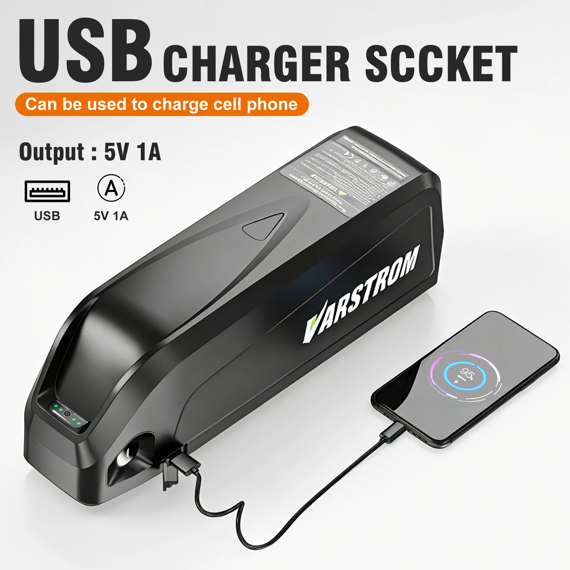 Varstrom E-Bike-Akku 36V 48V 52V 13Ah 16Ah 20Ah 25Ah 30Ah Leistungsstarker Lithium-Akku 21700 18650 Zellenpack 40A Smart BMS Lange Lebensdauer Original Elektrofahrrad-Akku, große Kapazität Hailong Max, Parrot, Gepäckträger hinten BBS TSDZ2 H400B JYLT Akku – Detail 11