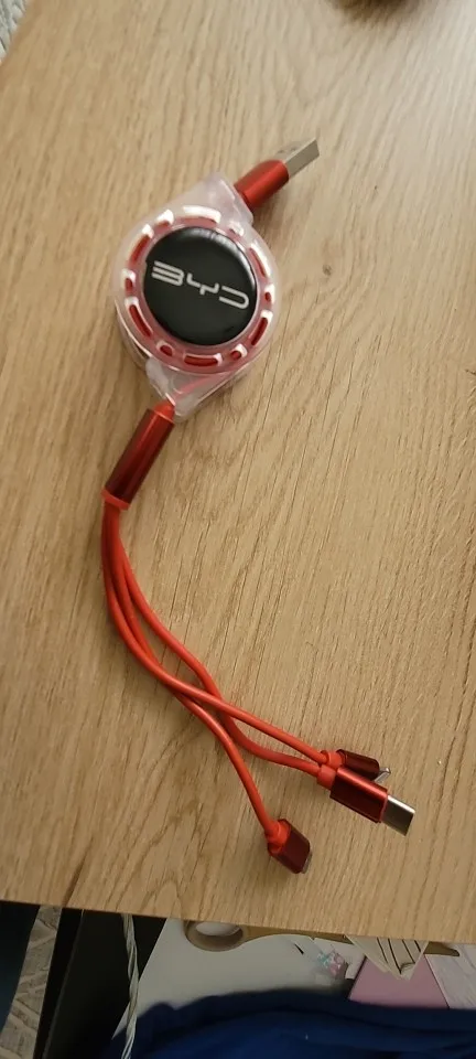 3 In 1 Fast Charger USB Data Cable For BYD