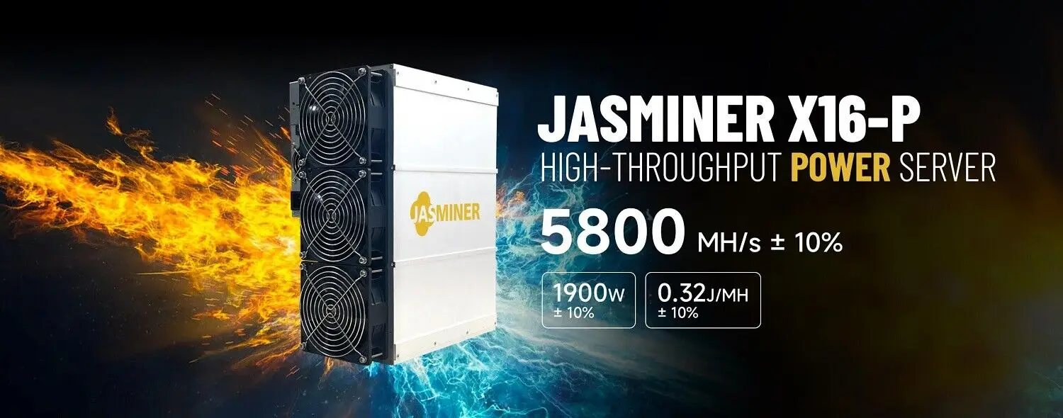 O.A ซื้อ 3 แถม 2 ฟรีใหม่ JASMINER X16-P 5800MH/S 1900W 8G ฯลฯ OCTA ZIL Miner Quiet WiFi พร้อม PSU