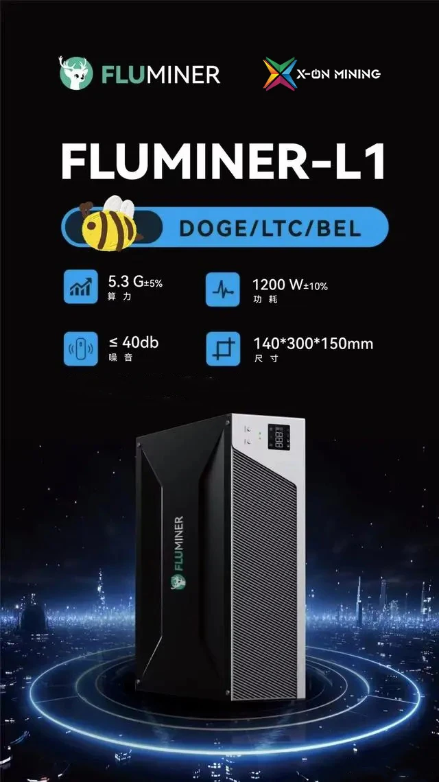DCE جديد Asic مينر فلومينر L3 9.5Gh/S 1700W Scrypt مينر تشفير L1 Pro 6Gh T3 L1 5.3Gh L2 1Gh Dogecoin Litecoin آلات التعدين