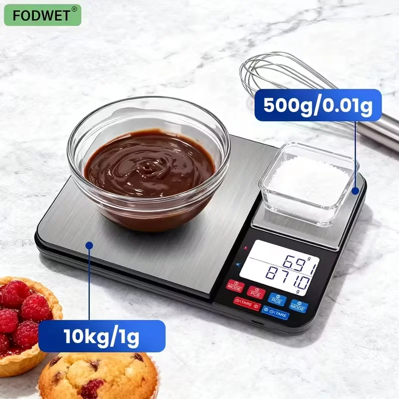 Commercial Kitchen Requirements - Doppelplatten-Küchenwaage 10Kg/1G | 500G/0,01G Hochkapazitäts-Elektronische Waage