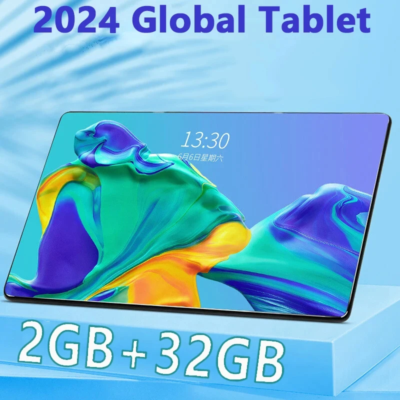 2024 Hot Tablette Android 10.1 Inch Global Version 6.0 Tablet 2GB 32GB PC Sale +8MP Google Play 3500mAh WIFI Tablet Laptop