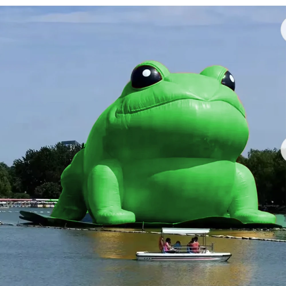 Custom 5m H Inflatable Frog with An Air Blower