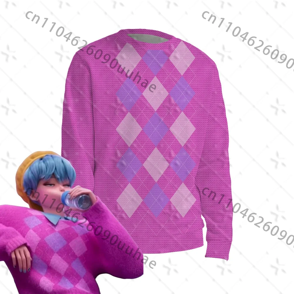 موضة جديدة KPop شيطان الصيادين ساجا بنين الطباعة هوديي هوديس غير رسمية خريف شتاء كم طويل طاقم الرقبة هوديس Huntrix المشجعين