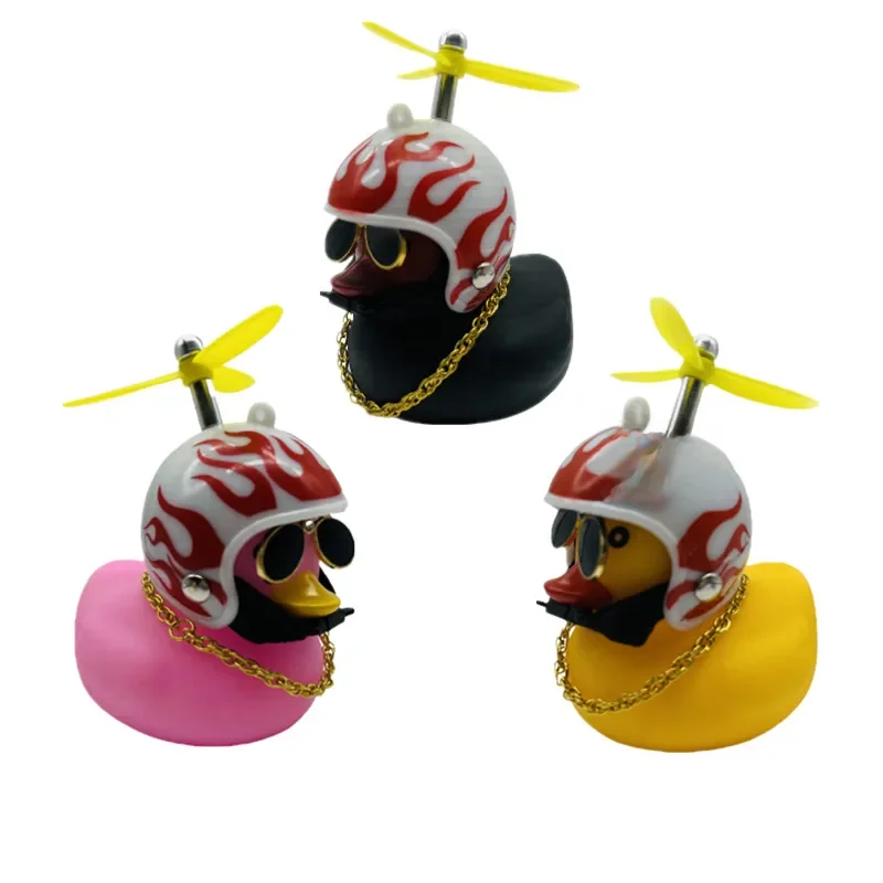 AliExpress Car Little Yellow Duck Helmet Propeller Broken Wind Small Duck Bike Motorcycle Riding Cycling Decor