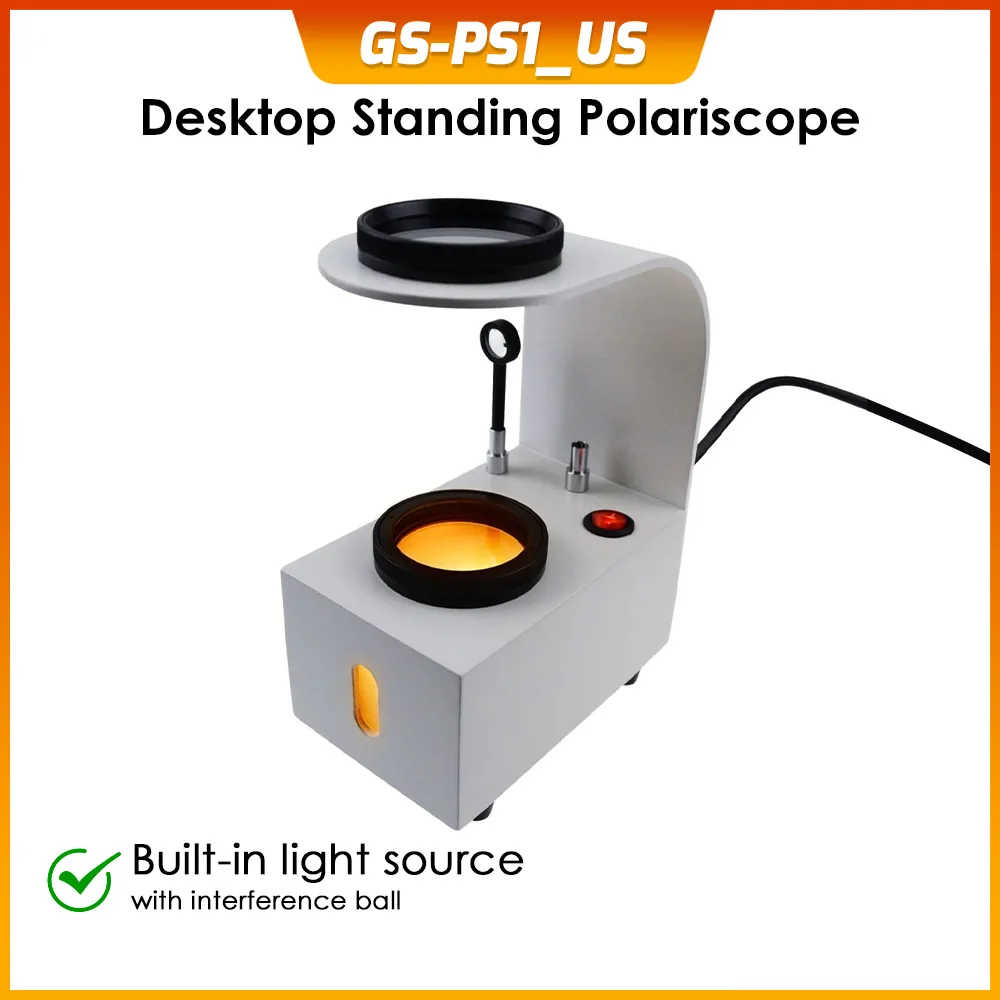 

Professional Desktop Polariscope Gemstone Identification Tool for Moissanite Diamonds Built-in LED & Conoscope Interference Ball
