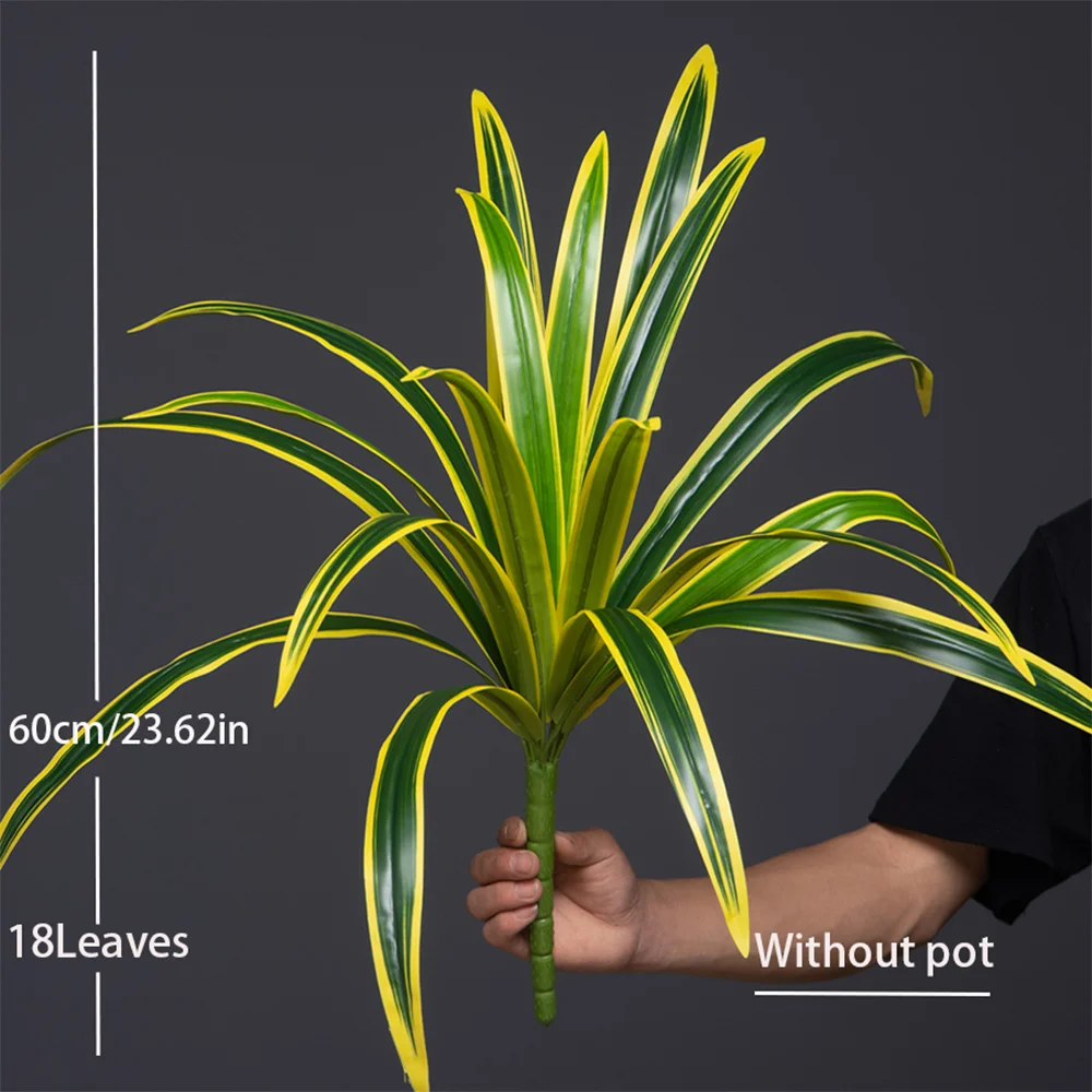 60 cm künstliche Orchideen- und Chlorophytum-Pflanzen, Kunstpflanzen mit fallenden Blättern, künstliche Spinnenpflanzen für die Dekoration von Zuhause und Geschäften – Detail 7