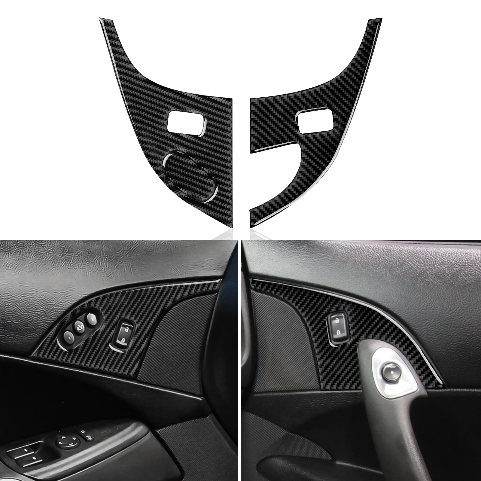 

Car Door Lock Sticker Decal Carbon Fiber Interior Trim Cover for Chevrolet Corvette C6 2005 2006 2007 Accessories