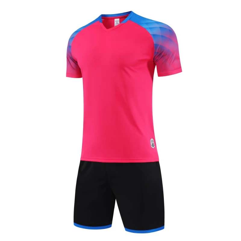 NIEUW Voetbalshirt Set voor Heren Roze Voetbal Trainingspak Jersey Kit Sneldrogend Ademend Man Team Training Voetbaluniform - afbeelding 1