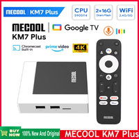 100% Original MECOOL TV Box Android 11 KM7 Plus Google certificated Amlogic S905Y4 2GB DDR4 16GB EMMC Android 11 Smart TV Player