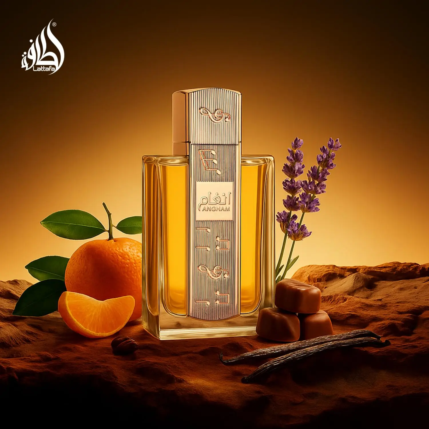 Lattafa Angham - Citrus, Lavender, Musk, Amber, Vanilla - Eau de Parfum Aroma Tahan Lama untuk Unisex, 3.40 Ons / 100 ml