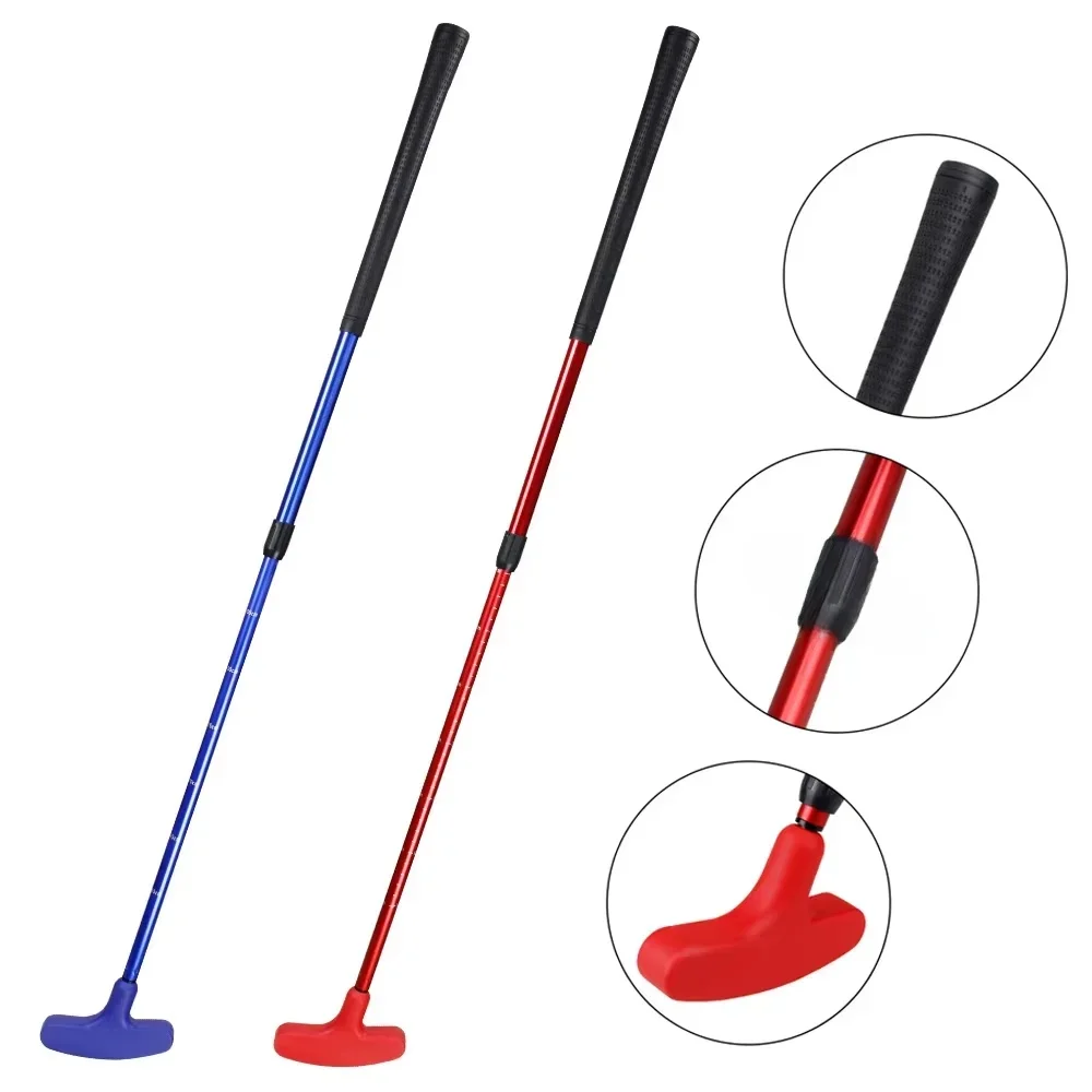 Regulowany miotacz golfowy dla mężczyzn i dzieci Dwukierunkowe mini kije golfowe dla praworęcznych i leworęcznych Trening ze stali nierdzewnej — zdjęcie 2