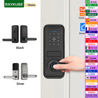 RAYKUBE P13 Tuya BLE Smart Biometric Fingerprint Door Lock Electronic Door Lock Tuya App Set Fingerprint/ Password/ Card Unlock