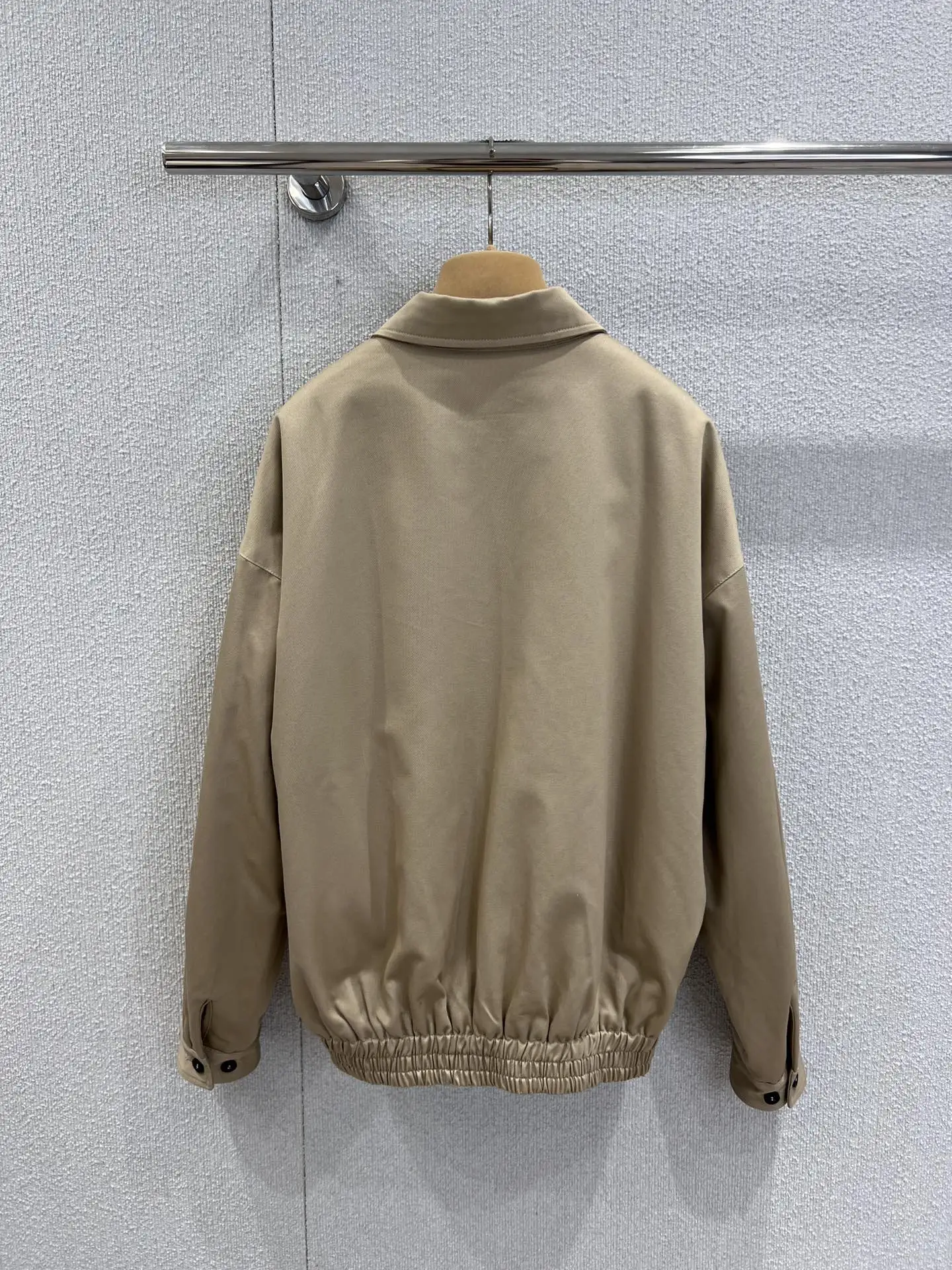 

2025 new coat jacket long-sleeved zippers WOOL jacket buttons pockets solid Versatile Slimming Figure-hugging winter autumn