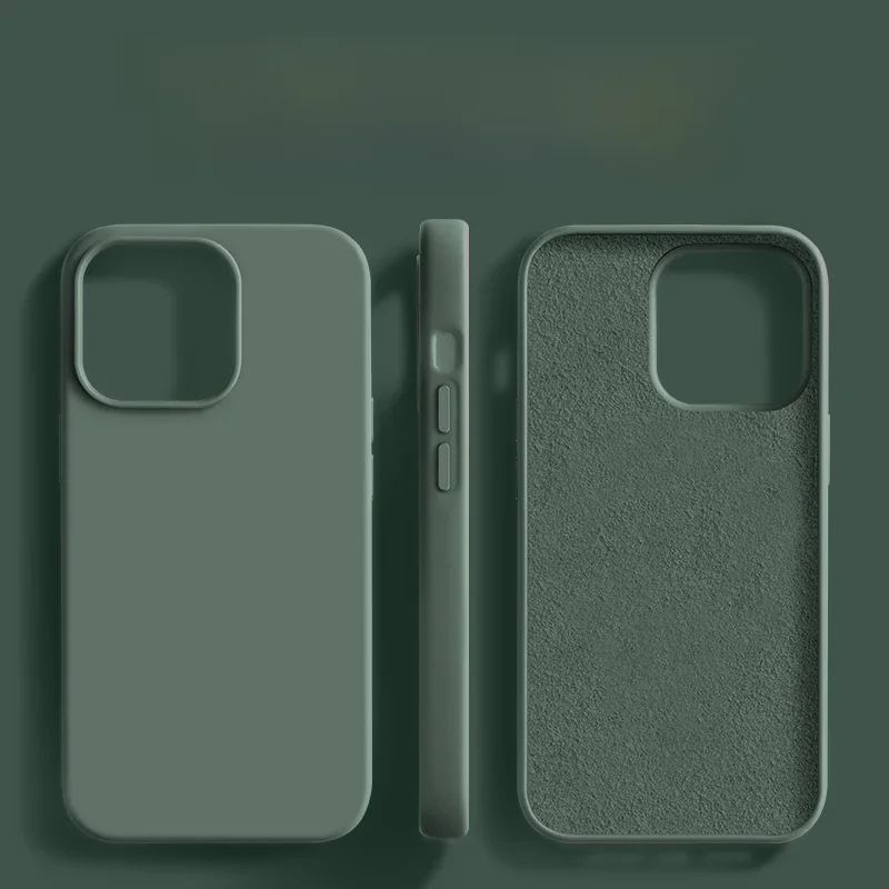 Étui Original en Silicone liquide pour iPhone, housse de protection antichoc pour Apple, accessoires de téléphone, 14, 13, 11, 12 Pro Max, 14 Plus, 13