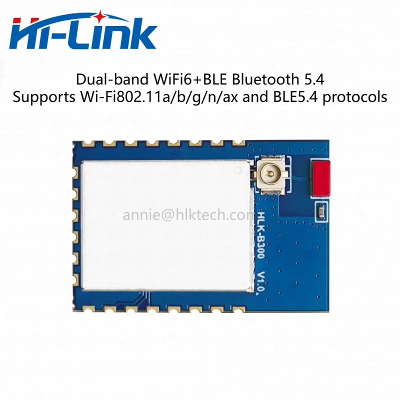 Hi-Link HLK-B300 Dual-band WiFi6 and BLE5.4 Bluetooth Module B300 Low-power Serial Port Wireless Module TTL