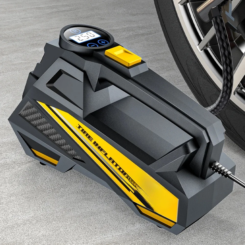 AliExpress CARSUN Corded Portable Car Air Pump Upgraded 12V 150PSI Electric Tire Inflator Pump Motorcycle Bike Ball LED Light Car Air Compressor