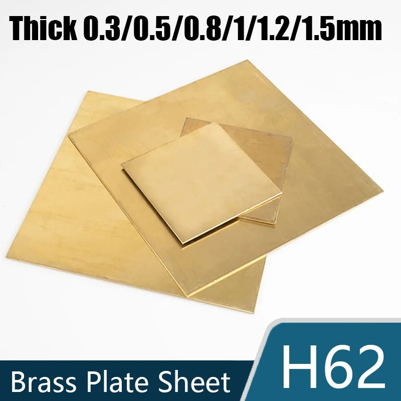 

Brass Plate Sheet Shim Thick 0.3/0.5/0.8/1/1.2/1.5m Brass Metal Thin Sheet Foil Plate Model Making