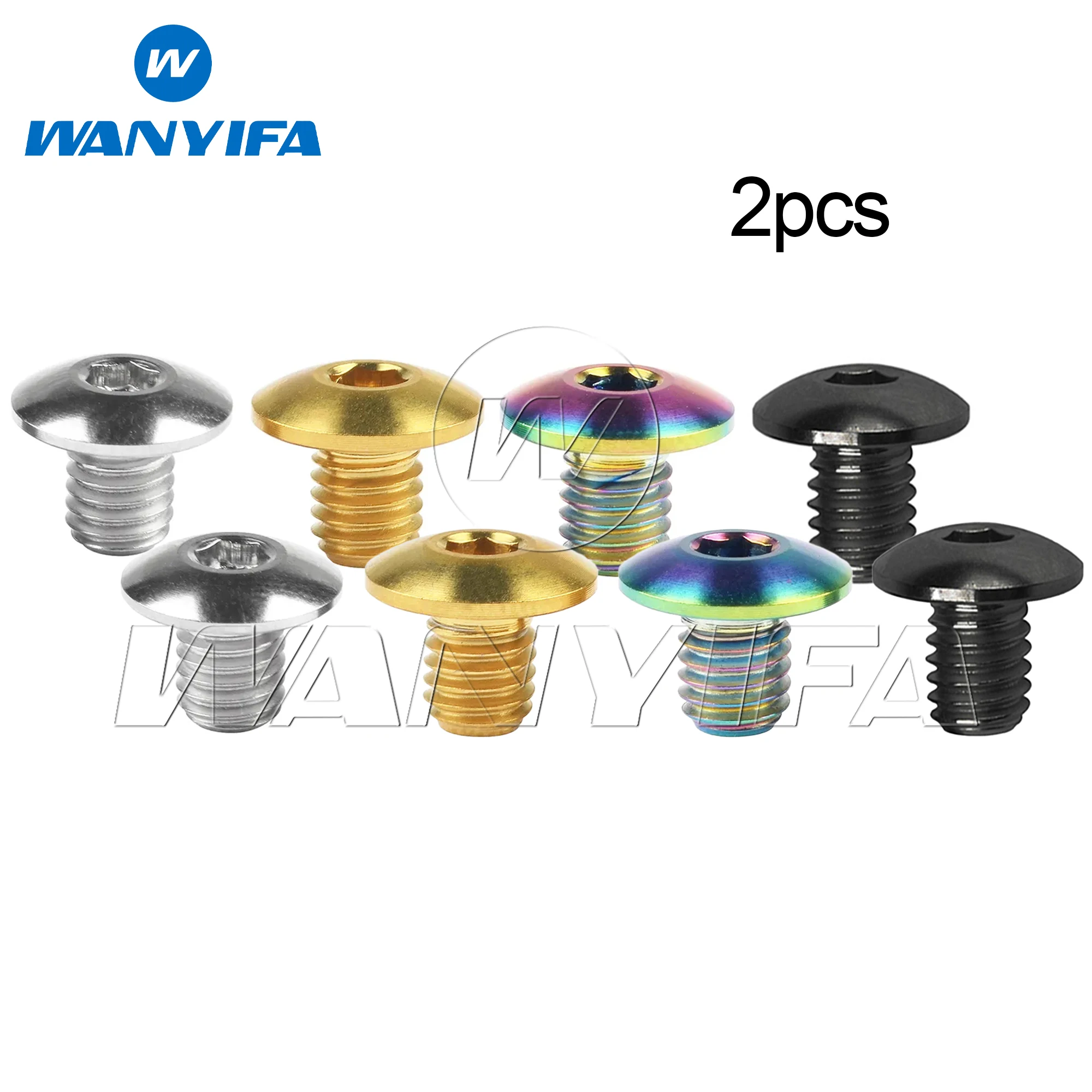 Wanyifa 2pcs Titanium Bolt M5 Bike Brake Handle Oil Cap Screws for Bicycle Shimano XT XTR Oil Cylinder Lid Brake Lever Disc