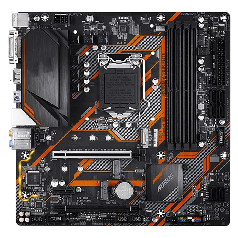 Used Gigabyte B365M AORUS ELITE DDR4 LGA 1151 64GB USB2.0 USB3.1 B365 Desktop Motherboard