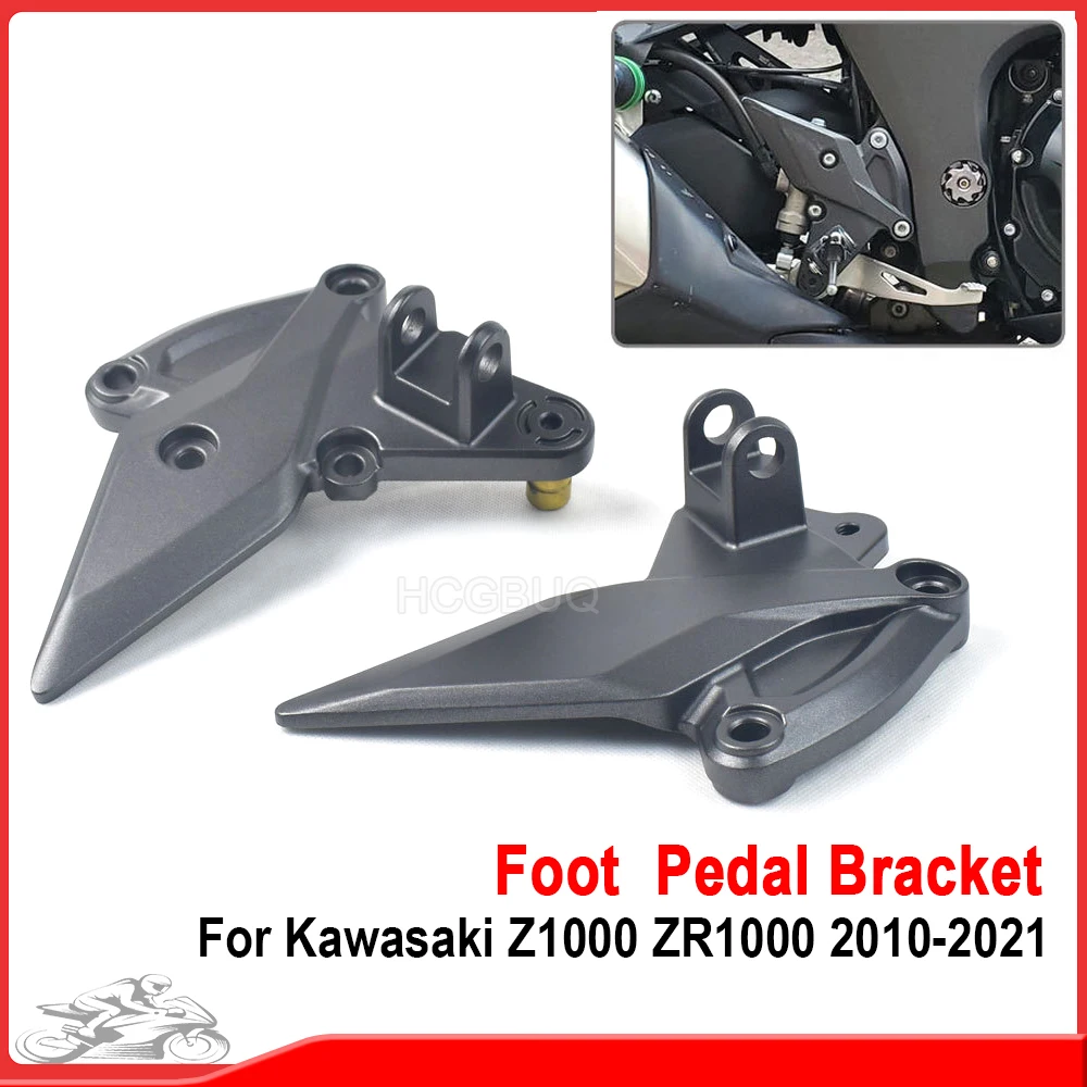 Motorcycle Front Foot Pegs Footrest Bracket Fit For Kawasaki Z1000 ZR1000 2010-2021