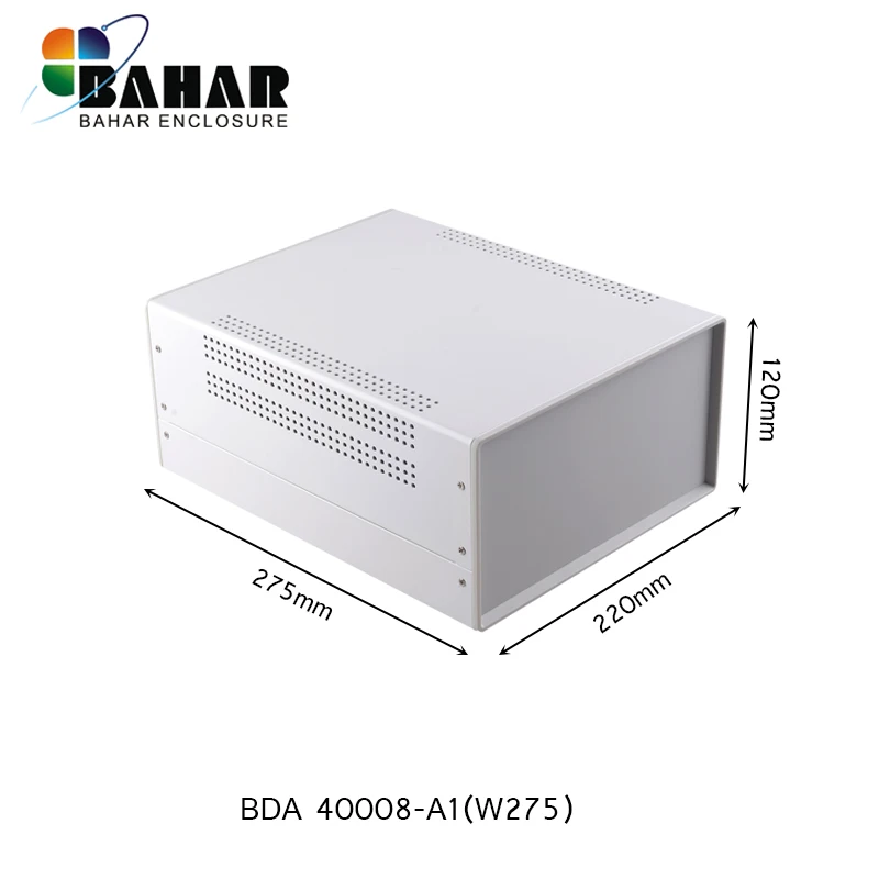 Bahar Enclosure Iron Case Wire Connection Box Metal Instrument Case Project Housing For Electronics Battery Box BDA40008-W275