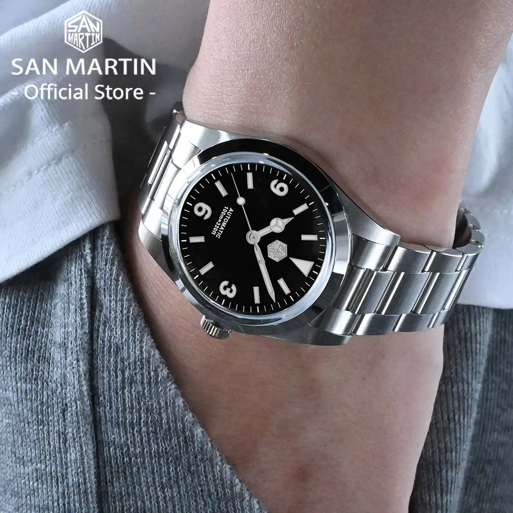 San Martin 自動巻き時計 正規品 サンマーティン 36mm ステンレス自動時計 メンズ カップルスポーツウォッチ