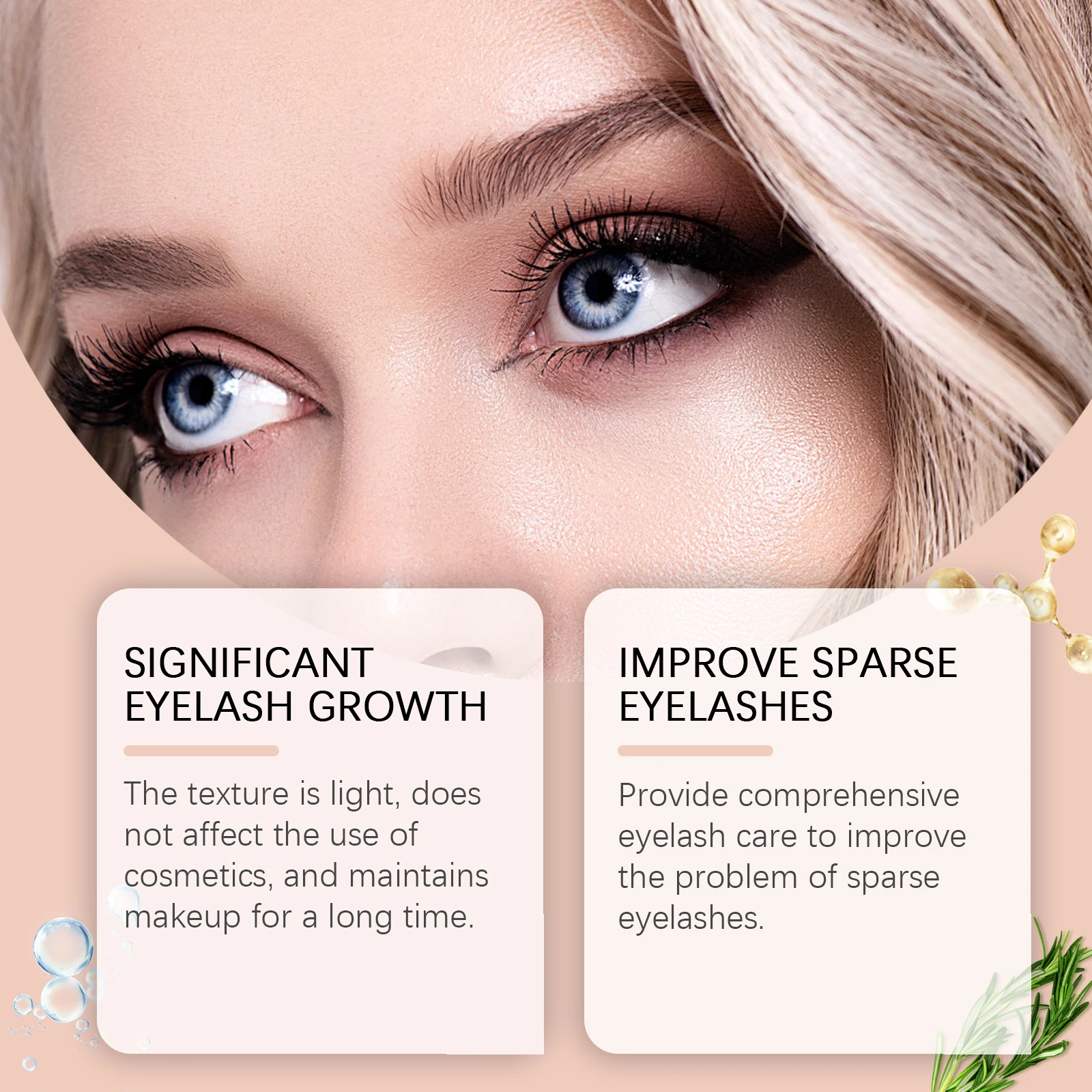 EELHOPE Wimpernpflegeserum fördert das Wimpernwachstum, Verdickung, verbessert die Zähigkeit, reduziert Bruch, wimpernpflegendes Wimpernserum