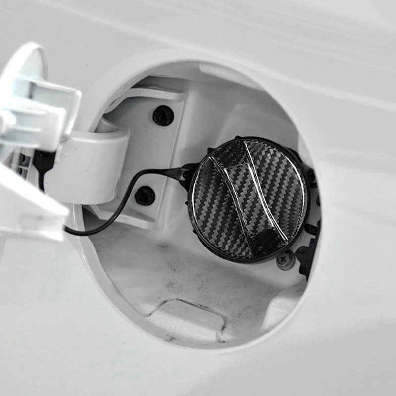 لكيا سورينتو شوما ستينغر 2010-2018 ريال ألياف الكربون غطاء خزان الوقود غطاء الكسوة سيارة الداخلية غطاء خزان الوقود اكسسوارات السيارات #2