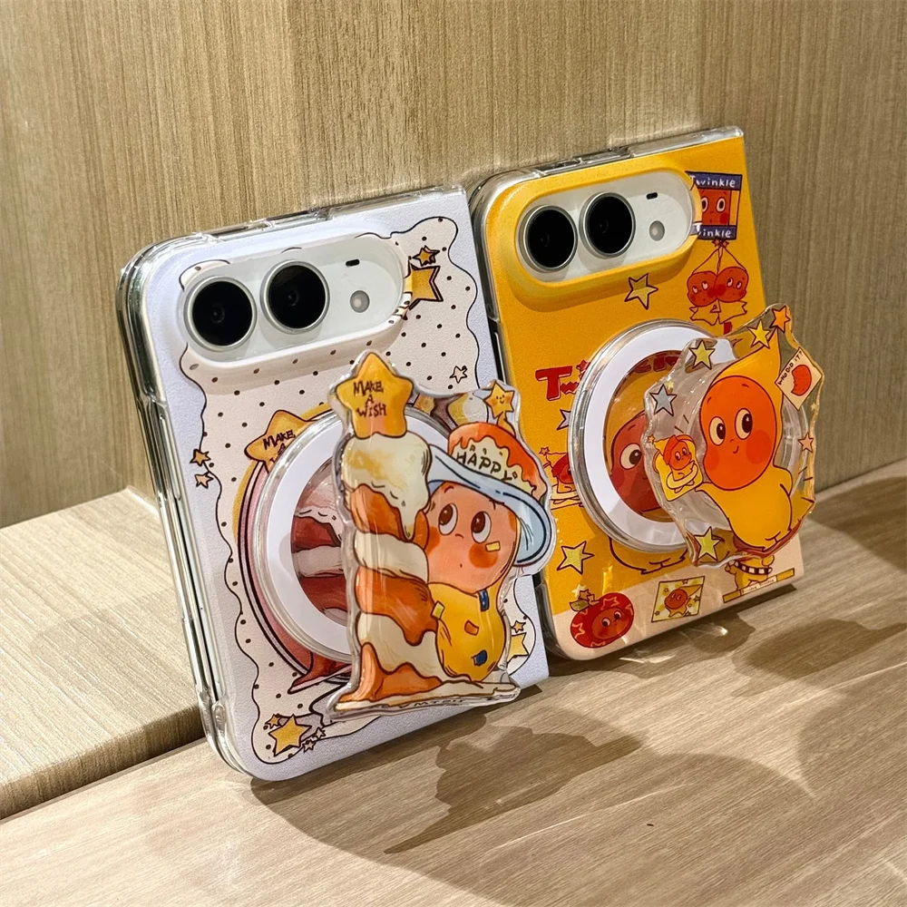 Dual Phone Holder - غطاء هاتف مغناطيسي بتصميم كرتوني منقط