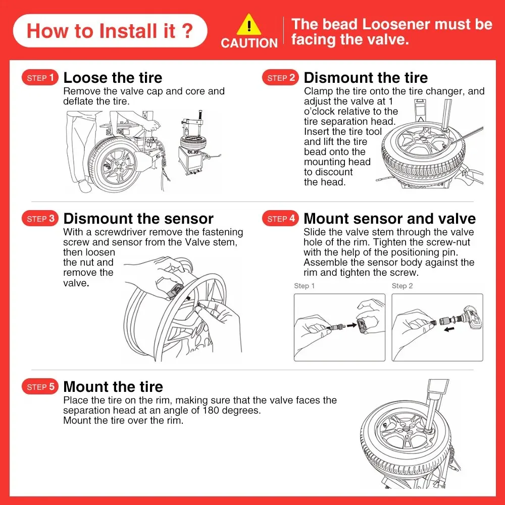 LAUNCH X431 TPMS Sensor 2in1 RF-Sensor 315MHz/433MHz TPMS Tire Repair Tool Scanner TSGUN Tire Pressure Sensor Tester Programming