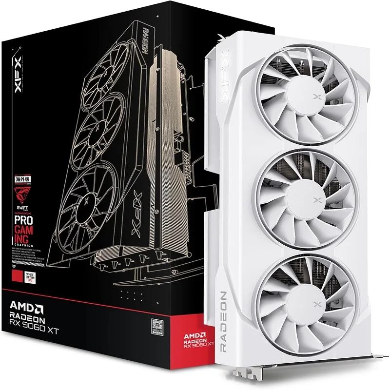 CENA ZNIŻKOWANA /XFX Swift AMD Radeon RX 9060 XT OC White Triple Fan Gaming Edition 16GB RX 9060XT RX-96TS316W7