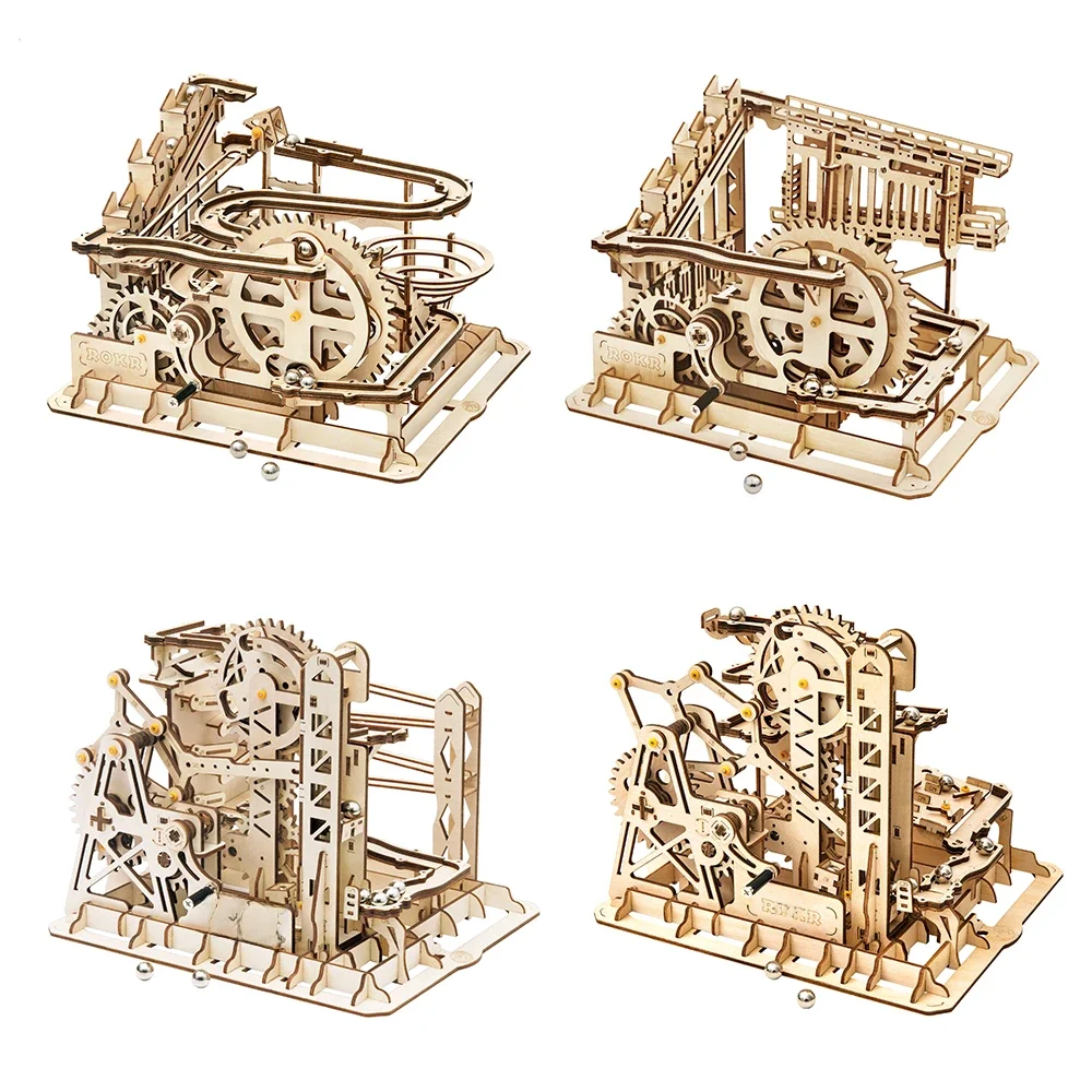 Robotime DIY 3D drewniane puzzle marmurowy bieg montaż Model klocki do budowy łodyga zabawka dla dzieci dorosły na boże narodzenie na Dropshipping — zdjęcie 2