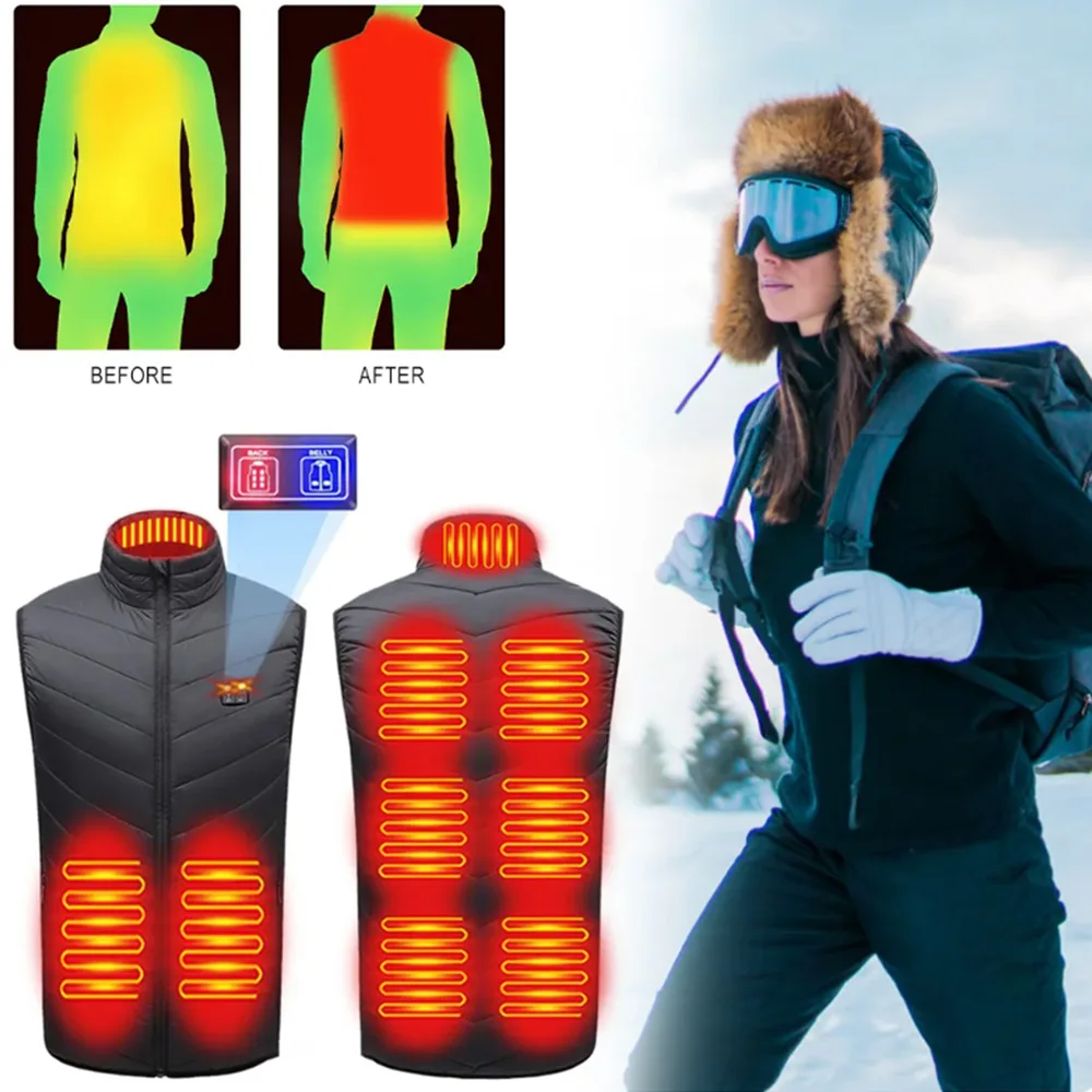 9 Heating Vest Zones for Honda Hornet CD110 Dream DX Unicorn Shine Graphene USB Heated Electric Heated Jackets Unisex Sportswear