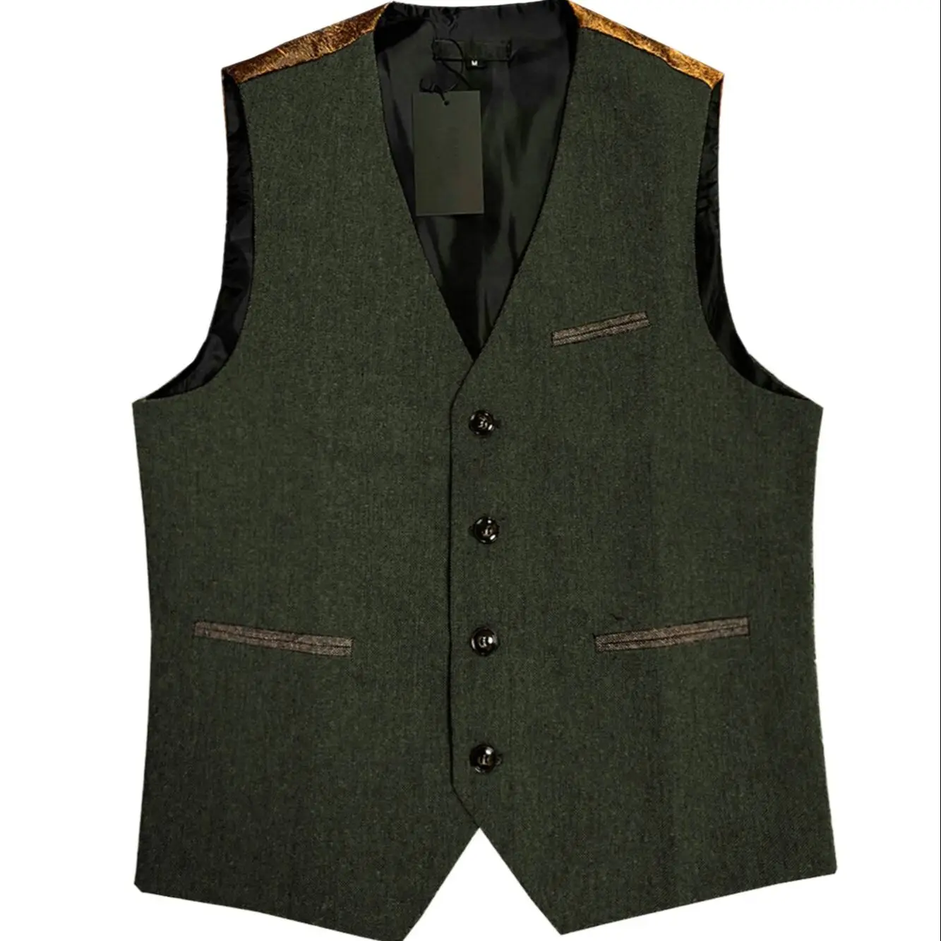 

2023 Fashion Men's Vest Single Breasted V-Neck Sleeveless Jacket Business Casual Slim High Quality Waistcoat Groom Wedding Dress