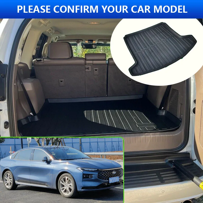 Trunk Mats For Ford Mondeo Taurus 5 2022 2023 Anti-UV Non-slip Pad High Temperature Resistant Storage Carpet Auto Accessories