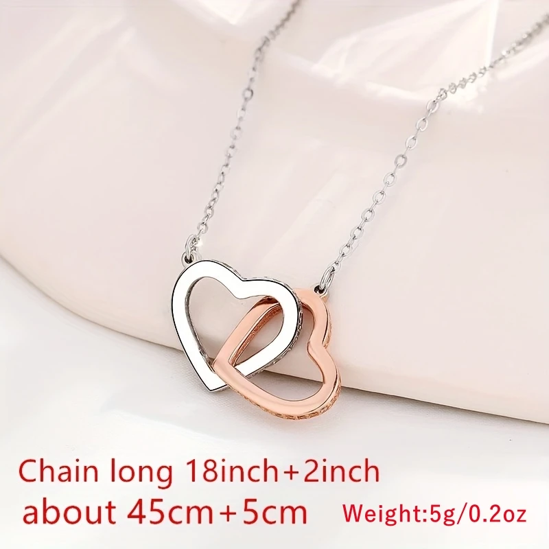 To My Wife Necklace | Soulmate Love Jewelry, Birthday and Christmas Gifts from Husband, Plated K Copper with Synthetic Zirconia