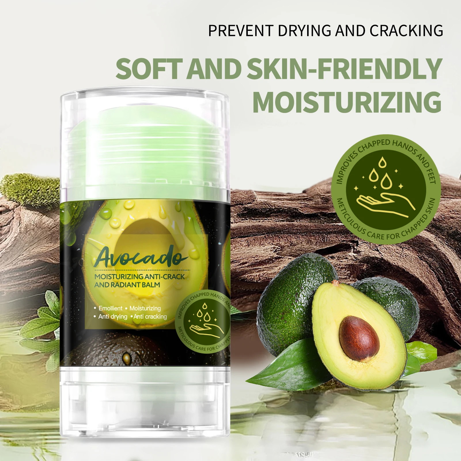 Avocado Anti Crack Foot Cream Herbal Anti-Drying Heel Chapped Repair Balm Dead Skin Remove Foot Mask Moisturizing Hand Feet Care