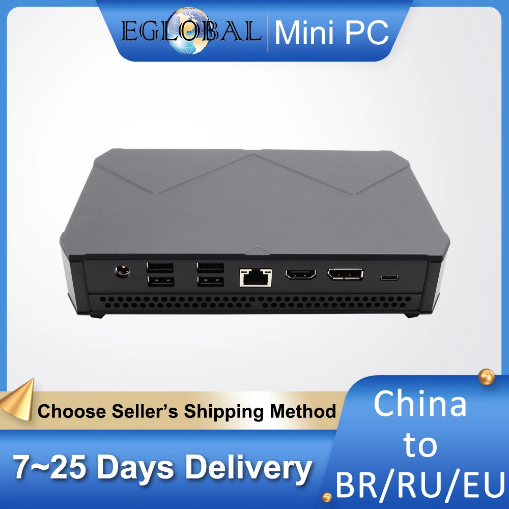 

Eglobal New Powerful Gaming Mini PC Intel Core i7-8750H 9850H i9-9880H i5-10200H 3 Display Max 64GB DDR4 2*NVME SSD Computador