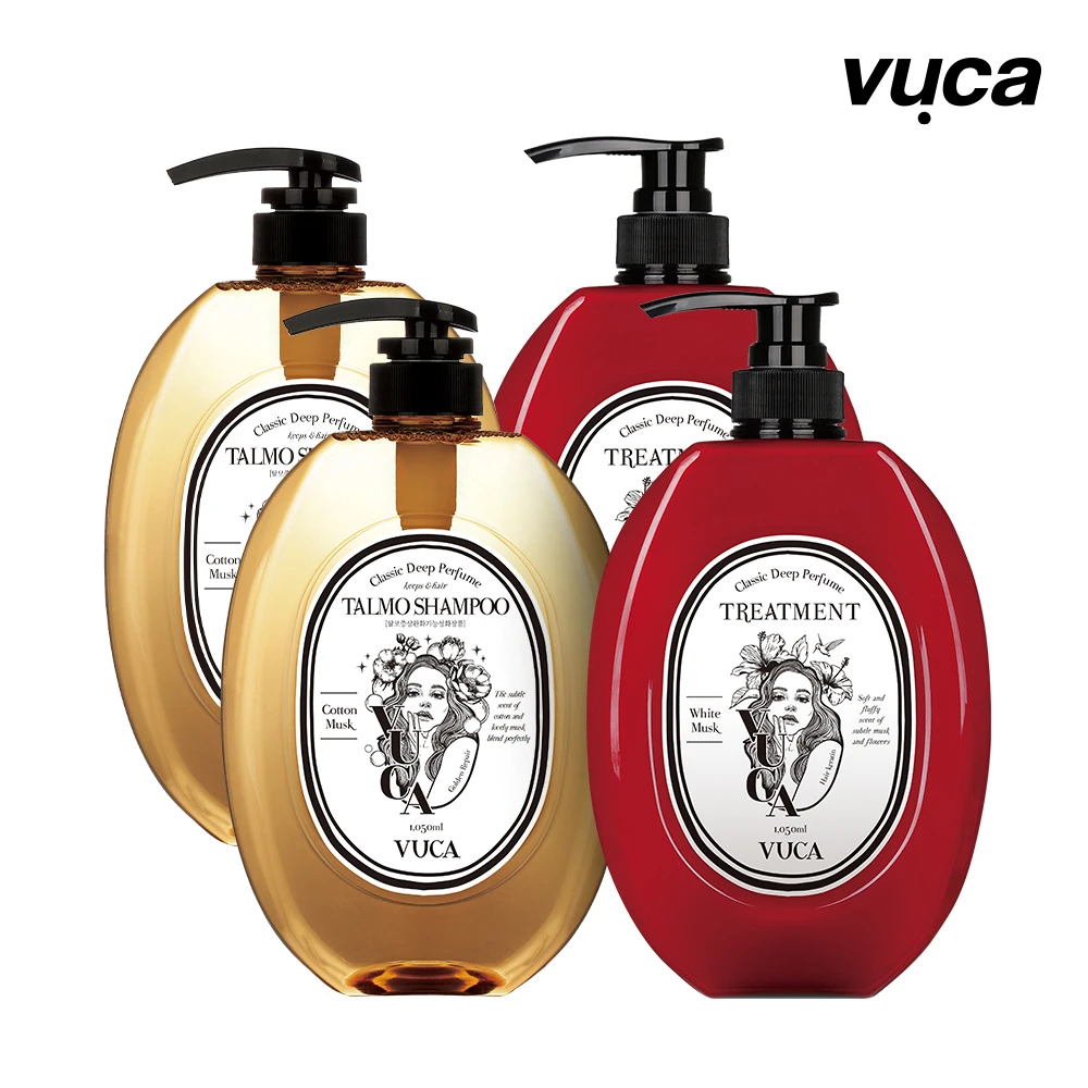 [Plan set] Vucca Deep Perfume hair loss shampoo 1050ML 2 pieces + Deep Perfume treatments 1050ML 2 pieces