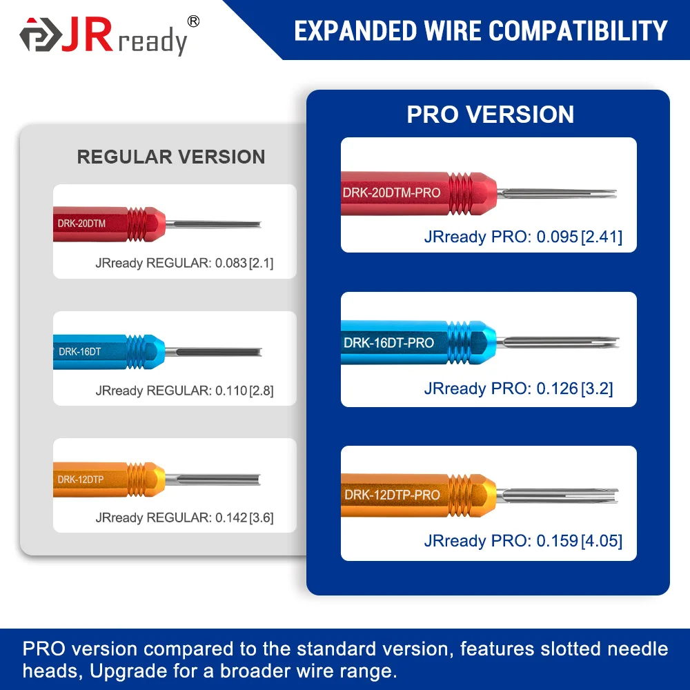 JRready Pin Extractor Tool For Solid/Stamped Contacts Terminal Removal Instrument For Deutsch Connector DT/DTM/DTP/HDP/DRC